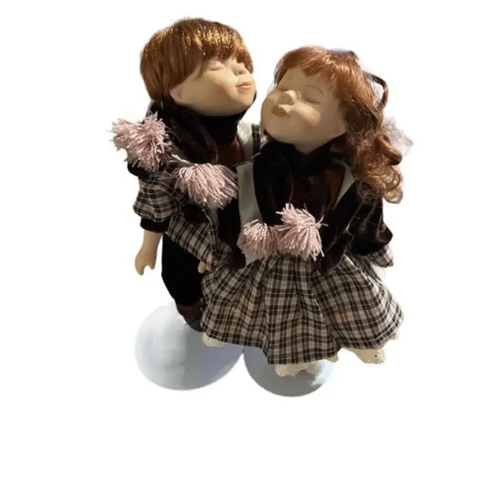 Doll Vintage Kissing Porcelain Dolls 14”